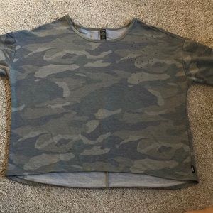 CAMO SHIRT WITH HOLES